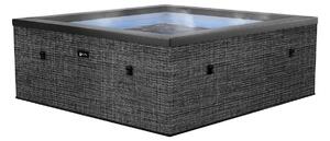 Piscina Spa Vasca Semi-Rigida 180x180x70 cm 6 Posti Riscaldamento Integrato Struttura in Schiuma NetSpa Celestia Grigio Screziato