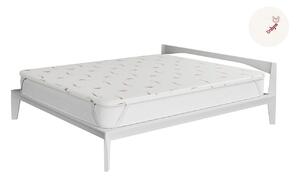 Topper Memory Con Fodera Matrimoniale 160x190 cm in Poliestere e Crabyon Bianco