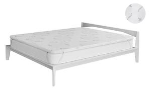 Topper Memory Con Fodera Matrimoniale 160x190 cm in Poliestere e Tencel Bianco
