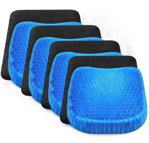 Set 4 Pezzi Cuscino Gel per Sedute Prolungate 37x30x4 cm Ergonomico