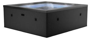 Piscina Spa Vasca Semi-Rigida 180x180x70 cm NetSpa Idaho 6 Posti in PVC Nero Carbone