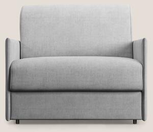 Evans poltrona letto in morbido tessuto impermeabile T02 grigio chiaro