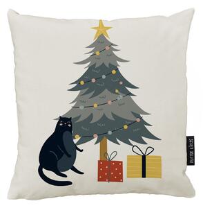 Cuscino decorativo con motivo natalizio 45x45 cm Crazy Cat Xmas - Butter Kings