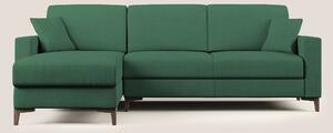 Kafka divano letto angolare in morbido tessuto impermeabile T02 verde