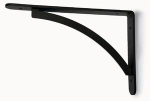 Coppia di Staffe Supporto per Lavello a Muro 36x24 cm in Ferro Verniciato Nero