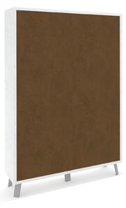 Mobile Soggiorno Madia Alta 4 Ante 108x41x161 cm Ossido Bianco e Ruggine