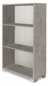Libreria a Giorno 3 Ripiani 70x29x118 cm Cemento
