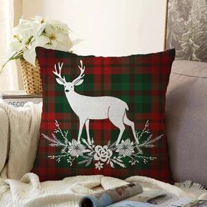 Federa natalizia in ciniglia Tartan Merry Christmas, 55 x 55 cm - Minimalist Cushion Covers