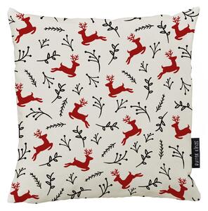 Cuscino natalizio con fodera in cotone Deer, 45 x 45 cm They are Flying - Butter Kings