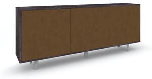 Mobile Soggiorno Madia 3 Ante 177x41x74 cm Ossido Nero e Ruggine