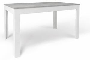 Tavolo Allungabile 140/00x80x75 cm Cemento e Ossido Bianco