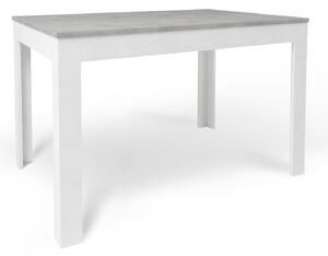 Tavolo Allungabile 120/170x80x75 cm Cemento e Ossido Bianco