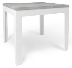 Tavolo Allungabile 90/180x90x75 cm Cemento e Ossido Bianco
