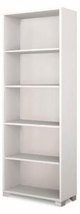 Libreria a Giorno 5 Ripiani 70x29x190 cm Bianco Fiammato
