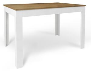 Tavolo Allungabile 120/170x80x75 cm Noce Stelvio e Ossido Bianco