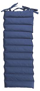 Cuscino Outdoor Imbottito Idrorepellente per Lettino da Esterno 60x180 cm in Poliestere e Policotone Blu
