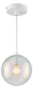 Lampadario moderno top light iris 1234+r10t1 e27 led metallo vetro iridescente - Top Light