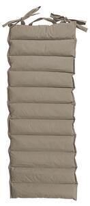 Cuscino Outdoor Imbottito Idrorepellente per Lettino da Esterno 60x180 cm in Poliestere e Policotone Tortora