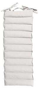 Cuscino Outdoor Imbottito Idrorepellente per Lettino da Esterno 60x180 cm in Poliestere e Policotone Ecrù