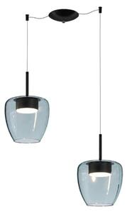 Lampadario moderno top light kylie 1236 2p+r13multi+cili elet gx53 led metallo vetro pirex - Top Light