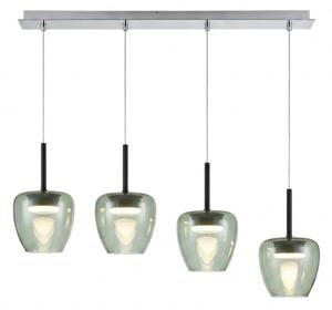 Lampadario moderno top light kylie 1236 4p + r80x4r4 cr gx53 led metallo vetro pirex - Top Light