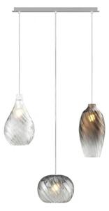Lampadario moderno top light tide 1242x3+r60x4r3 e27 led metallo vetro pirex - Top Light
