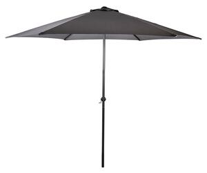Ombrellone da Giardino Cuba Ø 300x236 cm Struttura in Acciaio e Copertura in Poliestere Grigio