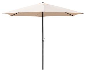 Ombrellone da Giardino Cuba Ø 300x236 cm Struttura in Acciaio e Copertura in Poliestere Écru
