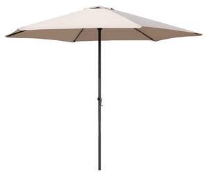 Ombrellone da Giardino Cuba Ø 300x236 cm Struttura in Acciaio e Copertura in Poliestere Tortora