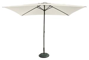 Ombrellone da Giardino Cuba 3x2 m Copertura in Poliestere Struttura in Acciaio Écru