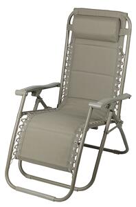 Sedia Gran RelaxImbottita Reclinabile E Richiudibile 65x90x110 cm in Acciaio PVC e Poliestere Verde Rio Plus