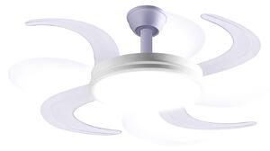 Ventilatore Lampadario a Soffitto con Pale a Scomparsa Ø108cm 6 Velocità 3 Temperature di Luce Bianco