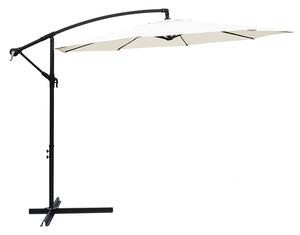 Ombrellone Lampara da Giardino Palo Laterale Ø300x245 cm in Acciaio e Poliestere Écru Kios