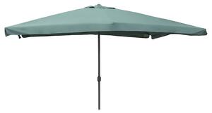 Ombrellone da Giardino 3x4 m Copertura in Poliestere Struttura in Acciaio Verde Cuba
