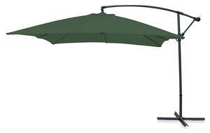 Ombrellone Lampara da Giardino Palo Laterale 300x200 cm in Acciaio e Poliestere Verde Kios