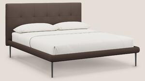 Midori letto imbottito trapuntato in ecopelle con piedini alti T04 mar