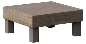 Tavolino Keter Elements 65x65x29 cm Effetto Legno Ashwood e Cappuccino