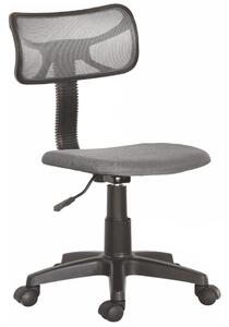 Sedia Girevole 5 Ruote per Ufficio Cameretta con Schienale Ergonomico in Tessuto a Rete Grigio