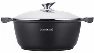 Casseruola Pentola Royalty Line con Rivestimento Antiaderente Effetto Marmo 24 cm Nero
