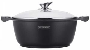 Casseruola Pentola Royalty Line con Rivestimento Antiaderente Effetto Marmo 26 cm Nero