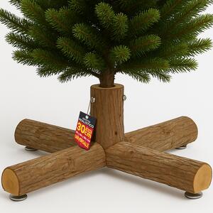 Base Supporto per Albero di Natale 60x60x30cm per Alberi 180-240cm Tronchi con Attacco Universale in Legno