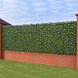 Siepe Artificiale Sintetica 1x 3 m Rotolo Rete Anticaduta con Foglie Estive