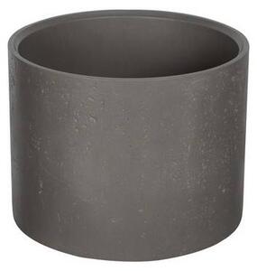 Kamalu lavabo da appoggio cilindrico alto con finitura terrazzo grigio cemento| kterc-400gr