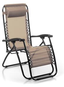 Sedia Sdraio da Giardino Gran Relax 88x65x110 cm in Textilene Beige