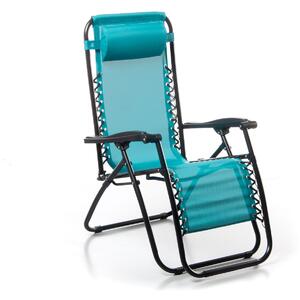Sedia Sdraio da Giardino Gran Relax 88x65x110 cm in Textilene Verde Petrolio