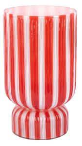 Vaso rosso in vetro (altezza totale 26 cm) Rayado Retro – PT LIVING
