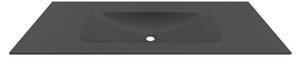 KAMALU - Lavabo da incasso per mobili 120.5cm nero opaco | KK-1205NEL