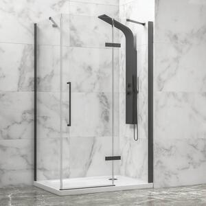 Kamalu box doccia 70x70 telaio gun metal porta battente | kt5000gm