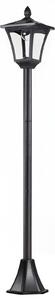 Lampione da Giardino Led a Energia Solare Nero 160 cm