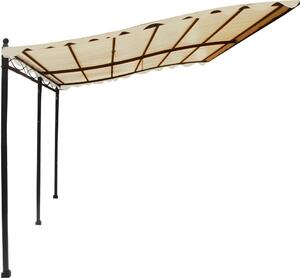 Gazebo Pergola Addossato 3x4 m in Acciaio Antracite